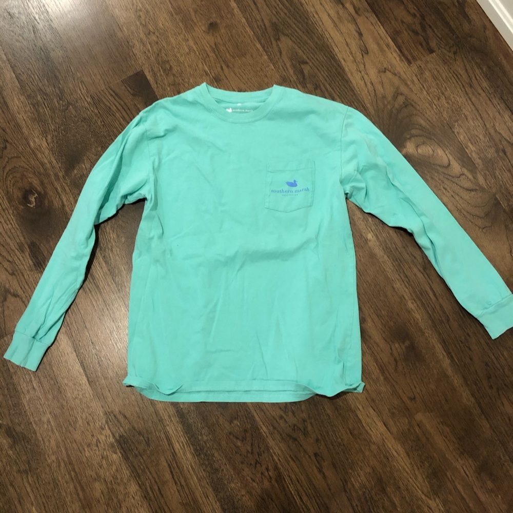 Southern Marsh Long Sleeved Green/Mint T-Shirt